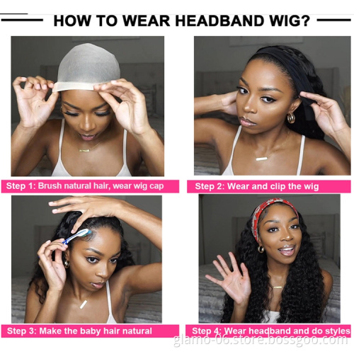 Annione Virgin Hair Lace Frontal Hair Wholesalers HD Swiss Deep Wave Wig HD Lace Cuticle Aligned Virgin Hair Vendor Headband Wig